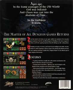 Dungeon Master II Retailer Kit (USA) - PC Big Box Sleeve Back