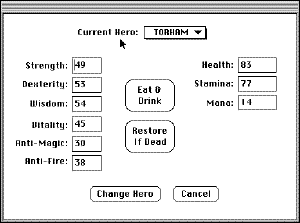 Dungeon Master II for Macintosh Hero Editor 1.01