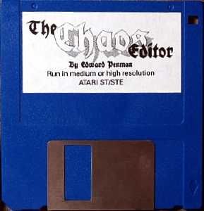 The Chaos Editor (United Kingdom, Atari ST) - Disk Front The Chaos Editor (United Kingdom, Atari ST) - Disk Front