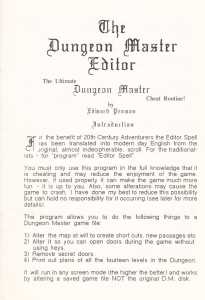 The Dungeon Master Editor (United Kingdom, Amiga) - Atari ST Manual Page 019