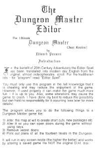 The Dungeon Master Editor (United Kingdom, Atari ST) - Manual Page 019