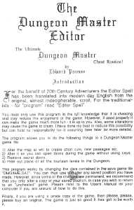 The Dungeon Master Editor (United Kingdom, Atari ST) - Manual Page 023