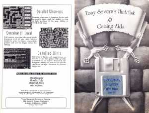 Tony Severa's Hintdisk And Gaming Aids - Dungeon Master (Atari ST) - Cover Front Back