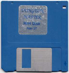 Tony Severa's Hintdisk And Gaming Aids - Dungeon Master (Atari ST) - Disk Front