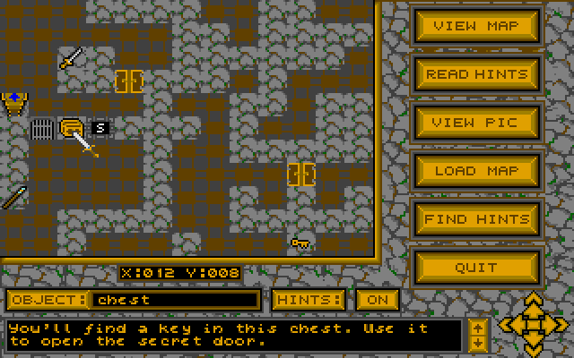 Tony Severas Hintdisk And Gaming Aids - Dungeon Master (Atari ST) - Map View
